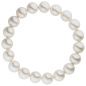 Preview: Armband Muschelkern Perlen weiß 10 mm 17 cm Perlenarmband