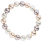 Preview: Armband Muschelkern Perlen multicolor 10 mm 17 cm Perlenarmband