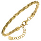 Preview: Armband verschlungen 925 Sterling Silber vergoldet 20 cm