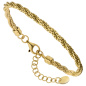 Preview: Armband verschlungen 925 Sterling Silber vergoldet 20 cm