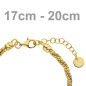 Preview: Armband verschlungen 925 Sterling Silber vergoldet 20 cm