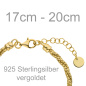 Preview: Armband verschlungen 925 Sterling Silber vergoldet 20 cm