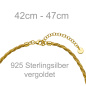 Preview: Collier Halskette 925 Sterling Silber vergoldet 47 cm Kette