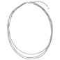 Preview: Collier Halskette mehrreihig 925 Sterling Silber matt 47 cm Kette