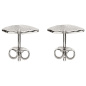 Preview: Ohrstecker Ginkgo 925 Sterling Silber mattiert Ohrringe Silberohrringe