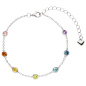 Preview: Armband 925 Sterling Silber 7 Zirkonia 19,5 cm