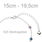 Preview: Armband 925 Sterling Silber 7 Zirkonia 19,5 cm
