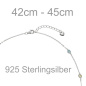 Preview: Collier Halskette 925 Sterling Silber 12 bunte Zirkonia 45 cm