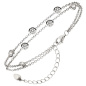 Preview: Armband 925 Sterling Silber 7 Zirkonia 19,5 cm