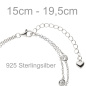 Preview: Armband 925 Sterling Silber 7 Zirkonia 19,5 cm