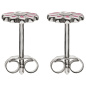 Preview: Ohrstecker Blumen rosa 925 Sterling Silber 2 Zirkonia Ohrringe Silberohrringe