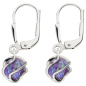 Preview: Ohrhänger 925 Sterling Silber 2 Opale Ohrringe Boutons Silberohrringe