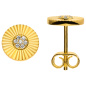 Preview: Ohrstecker 925 Silber gold vergoldet 14 Zirkonia Ohrringe Silberohrringe