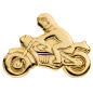 Preview: Einzelohrstecker Motorrad 333 Gold Gelbgold