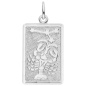 Preview: Anhänger Sternzeichen Krebs eckig 925 Sterling Silber matt