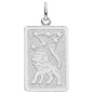 Preview: Anhänger Sternzeichen Löwe eckig 925 Sterling Silber matt
