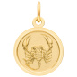 Preview: Anhänger Sternzeichen Skorpion rund 333 Gold Gelbgold matt