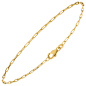 Preview: Ankerarmband weit 585 Gold Gelbgold diamantiert 19 cm