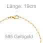 Preview: Ankerarmband weit 585 Gold Gelbgold diamantiert 19 cm