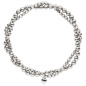 Preview: Armband Kugelarmband Herz 2-reihig verschlungen 925 Sterling Silber 16,5 cm