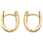 Preview: Creolen 333 Gold Gelbgold 2 Zirkonia Ohrringe Goldcreolen Goldohrringe
