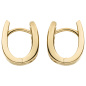 Preview: Creolen 333 Gold Gelbgold 20 Zirkonia Ohrringe Goldcreolen Goldohrringe