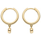 Preview: Creolen 333 Gold Gelbgold 2 Zirkonia Ohrringe Goldcreolen Goldohrringe