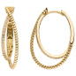 Preview: Creolen 333 Gold Gelbgold 44 Zirkonia Ohrringe Goldcreolen Goldohrringe