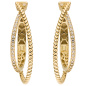 Preview: Creolen 333 Gold Gelbgold 44 Zirkonia Ohrringe Goldcreolen Goldohrringe