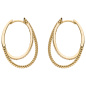 Preview: Creolen 333 Gold Gelbgold 44 Zirkonia Ohrringe Goldcreolen Goldohrringe