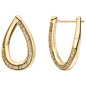 Preview: Creolen 333 Gold Gelbgold 46 Zirkonia Ohrringe Goldcreolen Goldohrringe