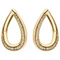 Preview: Creolen 333 Gold Gelbgold 46 Zirkonia Ohrringe Goldcreolen Goldohrringe