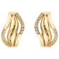 Preview: Creolen 333 Gold Gelbgold 32 Zirkonia Ohrringe Goldcreolen Goldohrringe