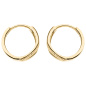 Preview: Creolen 333 Gold Gelbgold 32 Zirkonia Ohrringe Goldcreolen Goldohrringe