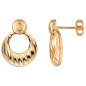 Preview: Ohrstecker 333 Gelbgold mattiert diamantiert