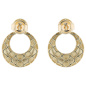Preview: Ohrstecker 333 Gelbgold mattiert diamantiert
