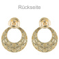 Preview: Ohrstecker 333 Gelbgold mattiert diamantiert