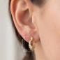 Preview: Ohrstecker oval 333 Gelbgold diamantierte Ohrringe