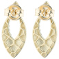 Preview: Ohrstecker oval 333 Gelbgold diamantierte Ohrringe