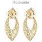 Preview: Ohrstecker oval 333 Gelbgold diamantierte Ohrringe