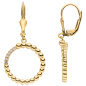 Preview: Ohrhänger 333 Gold Gelbgold 12 Zirkonia Ohrringe Boutons Goldohrringe
