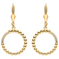 Preview: Ohrhänger 333 Gold Gelbgold 12 Zirkonia Ohrringe Boutons Goldohrringe