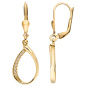 Preview: Ohrhänger Tropfen 333 Gold Gelbgold 18 Zirkonia