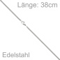 Preview: Panzerkette Edelstahl 38 cm Kette Halskette Karabiner