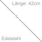 Preview: Panzerkette Edelstahl 42 cm Kette Halskette Karabiner
