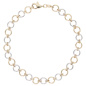 Preview: Armband 585 Gold Gelbgold Weißgold bicolor 19 cm