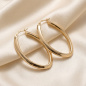 Preview: Creolen oval 585 Gelbgold Ohrringe