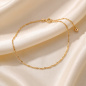 Preview: Fußkettchen mit Kugel 333 Gelbgold 25 cm Federring