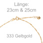 Preview: Fußkettchen mit Kugel 333 Gelbgold 25 cm Federring