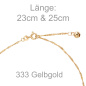 Preview: Fußkettchen mit Kugel 333 Gelbgold 25 cm Federring
